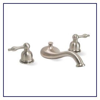 Brushed Nickel Roman Bath Tub Filler Faucet   Twin Lever Handle Widespread: Home Improvement
