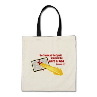sword of the spirit christian gift canvas bags