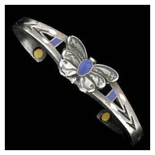Biomagnetic Bracelets   Butterfly Cast In Lead Free Fine Pewter Use "Rare Earth" Gold Plated Magnets: Sports & Outdoors