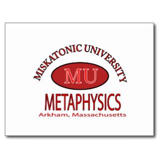 Miskatonic University, Department of Metaphysics Post Card