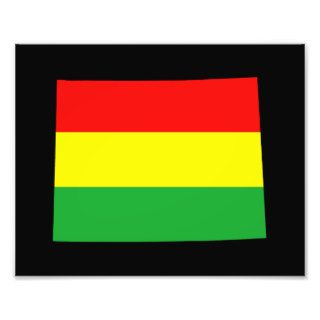 Wyoming in Rasta Colors Art Photo