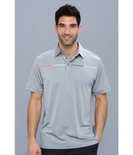 Under Armour Golf Coldblack Chest Stripe Polo Mens Short Sleeve Knit (Gray)