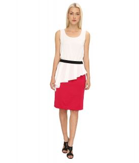 LOVE Moschino Sleeveless Dress With Pink Skirt Womens Dress (White)