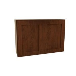Home Decorators Collection Assembled 30x24x12 in. Wall Double Door Cabinet in Franklin Manganite Glaze W3024 FMG