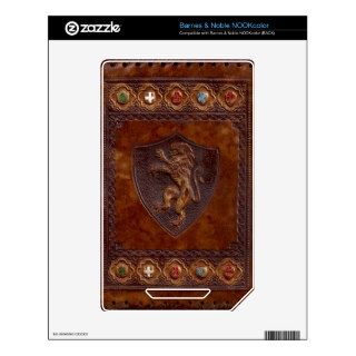 Medieval Leather Nook cover NOOK Color Decal