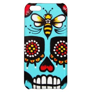 Red Sugar Skull Cover For iPhone 5C