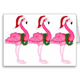 Flamingo Christmas Card   SRF