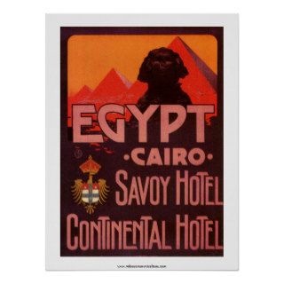 Vintage Egypt Hotel Poster