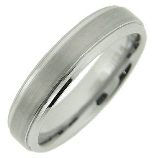 6MM Classic Domed Brush Polished Tungsten Wedding Band (sizes 5.5, 6, 6.5, 7, 7.5, 8, 8.5, 9, 9.5, 10, 10.5, 11, 11.5, 12, 13, 14, 15): Jewelry