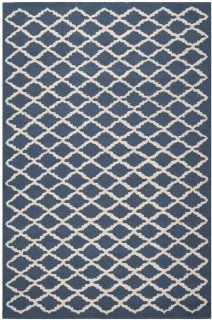 Safavieh CAM137G Cambridge Collection Handmade Wool Area Rug, 4 by 6 Feet, Navy and Ivory  