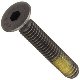 Alloy Steel Socket Cap Screw, Black Oxide Finish, Flat Head, Internal Hex Drive, Meets ASME B18.3/ASTM F835/IFI 124, Nylon Patch, 3/8" Length, Fully Threaded, #10 24 UNC Threads, Imported (Pack of 100): Industrial & Scientific