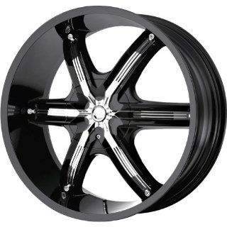 Milanni Bel Air 6 Gloss Black Chrome Inserts Wheel (22x9.5"/6x139.7mm): Automotive
