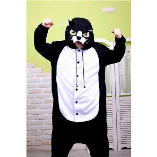 Black Panther Warm Onesie Pajamas Adult Unisex One Piece Pajamas Casual Tracksuit Cosplay Animal Pajamas (143 152cm height)  