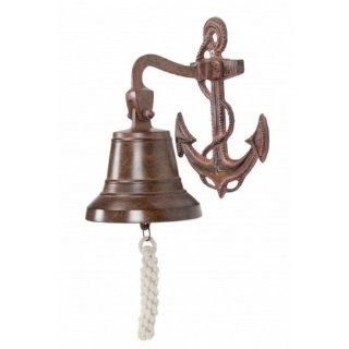 Antique Solid Brass Anchor Bell 8"   Brass Hanging Bell   Decorative Brass Bell   Anchor Decoration   Brass Anchor   Nautical Bell   Beach Decoration   Boat Bells