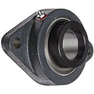 Browning VF2E 131 Intermediate Duty Flange Unit, 2 Bolt, Eccentric Lock, Regreasable, Contact and Flinger Seal, Cast Iron, Inch, 1 15/16" Bore, 6 3/16" Bolt Hole Spacing Width, 7 7/16" Overall Width Flange Block Bearings Industrial & S