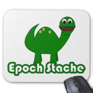 Funny Dinosaur Cartoon   Epoch Stache Mousepad