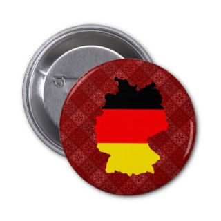 Germany Flag Map full size Pinback Buttons