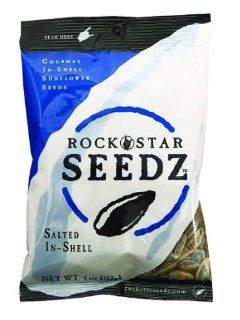 Rock Star Seedz Traditional Salted in the Shell Sunflower Seeds 4 Oz Bag, 12 Per Case (Traditional Salted in the Shell, 4 ounce bag) : Snack Sunflower Seeds : Grocery & Gourmet Food