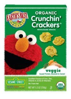 Earth's Best Baby Foods Cracker Veg Ssme Street 5.3 oz (Pack Of 6) : Chips : Grocery & Gourmet Food