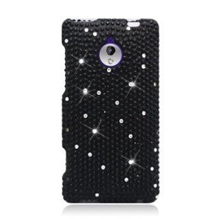 CY Bling Bling Full Diamond Graphic Design Cover Case for HTC 8XT (Include a Free CYstore Stylus Pen)   Full Black: Cell Phones & Accessories