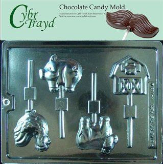 Cybrtrayd K143 Farm Animal Lollys Kids Chocolate Candy Mold: Candy Making Molds: Kitchen & Dining