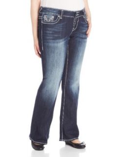 Vigoss Women's Plus Size Sequin Stud Rhinestone Chelsea Bootcut Jean, Dark Wash, 14 at  Womens Clothing store