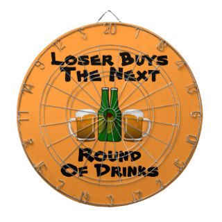 LOSER BUYS NEXT ROUND Funny Beer Mugs Dartboard With Darts