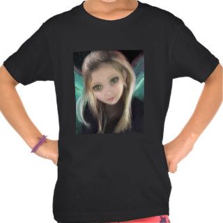 'Faery' child's medium sized t shirt black