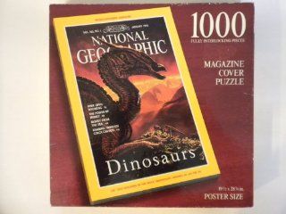 National Geographic Magazine Cover Puzzle The Mongolian Saurolophus Dinosaur Vol. 183, No. 1, January 1993 Toys & Games