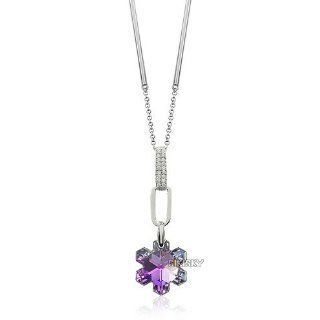 Charm Jewelry Swarovski Crystal Element 18k Gold Plated Light tanzanite Starfish Necklace Z#169 Zg4c2ee1: Choker Necklaces: Jewelry