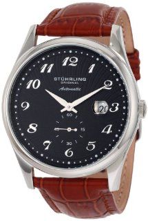 Stuhrling Original Men's 171A.3315E1 Classic Cuvette 44 Slim Automatic Date Watch: Watches