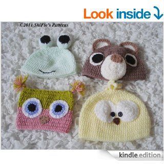Crochet Pattern   CP171    Baby Animal Hats 5 Sizes Owl Bear eBook: ShiFio's Patterns: Kindle Store