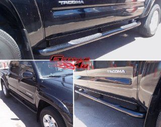 Fits 2005 2013 Toyota Tacoma Double Cab Black Nerf Bars # TB2058B: Automotive