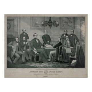 Jefferson Davis and cabinet in Richmond Capitol Posters