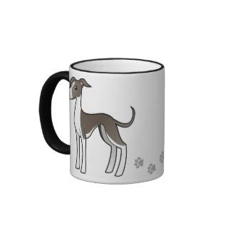 Cartoon Greyhound / Whippet / Italian Greyhound Coffee Mug