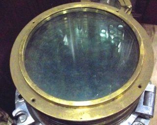 NAUTICAL DEADLIGHT. 12.50 Inch Fixed Glass Boat's Solid BRASS PORTHOLE Window : Boating Equipment : Sports & Outdoors