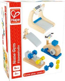 Hape   Happy Family Doll House   Furniture   Home Gym Playset: Toys & Games