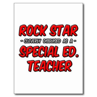 Rock StarSpecial Ed. Teacher Post Card
