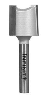 Infinity Tools 11 182, 1/4" Shank Straight Router Bit, 23/32" Cutter Diam., 1" Cutter Height    