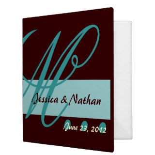 TURQUOISE & CHOCOLATE Wedding Photo Planner Binder