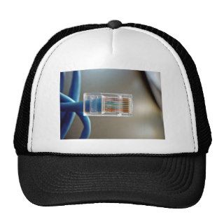 Blue Ethernet CAT5 Cable Mesh Hat