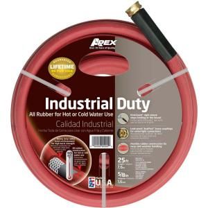 Apex 5/8 in. x 25 ft. Red Rubber Commercial Hot Water Hose 8695 25