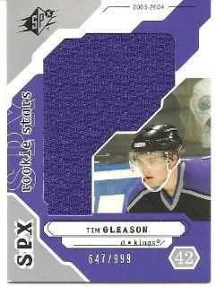 Tim Gleason 2003 04 SPx Jersey Card 647/999 #192 Los Angeles Kings: Sports Collectibles