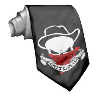 Outlaw Skull Tie