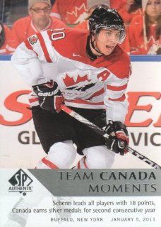 2012 13 Upper Deck SP Authentic Hockey #192 Brayden Schenn TC Team Canada NHL Trading Card: Sports Collectibles