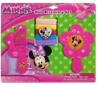 Minnie Mouse Comb, Mirror & Hair Ponies Set: Toys & Games