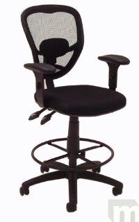 Mesh Back Ergonomic Drafting Stool w/ 23 1/2" to 28" Seat Height : Drafting Chairs : Office Products