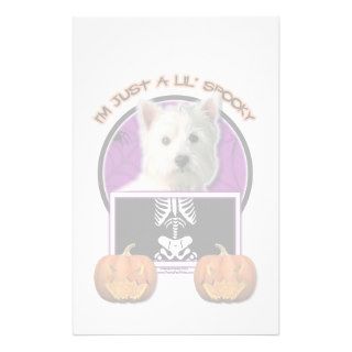 Halloween   Just a Lil Spooky   Westie Personalized Stationery