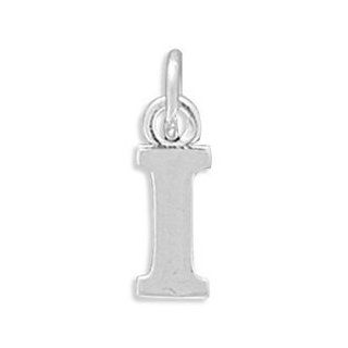 Greek Alphabet Letter Iota Charm Sterling Silver   Made in the USA: Clasp Style Charms: Jewelry
