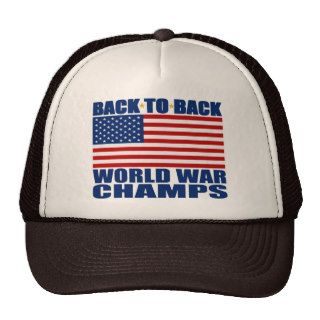 USA Flag Back To Back World War Champs Trucker Hat